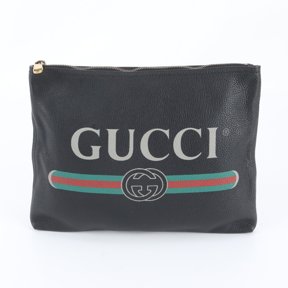 Gucci Portfolio 500981 Leather Second Bag Clutch Pouch for Men